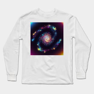 spiral galaxy, psychedelic Long Sleeve T-Shirt